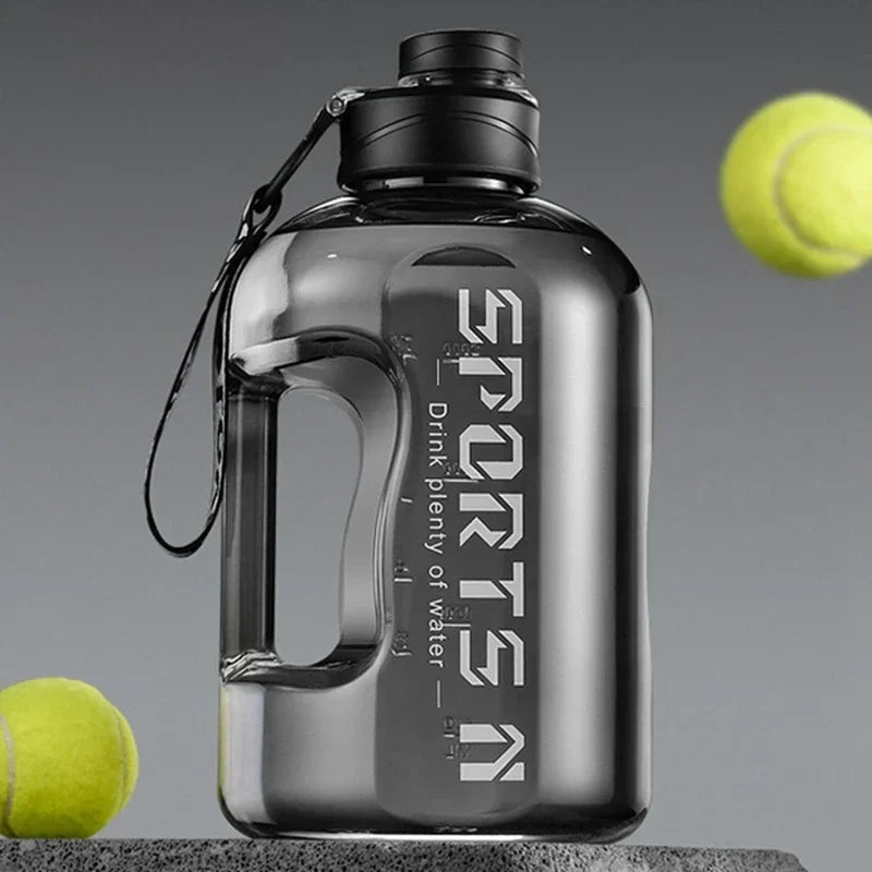 Garrafa de água esportiva de 1,7L/2,7L, copo de ciclismo para academia, garrafa de água portátil de grande capacidade para fitness, acampamento, chaleira de água masculina