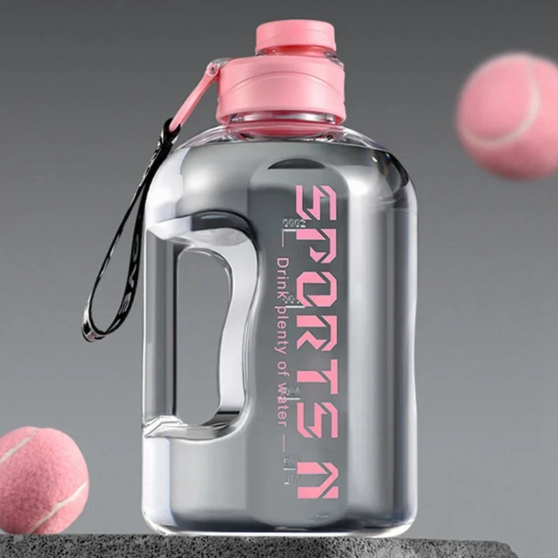 Garrafa de água esportiva de 1,7L/2,7L, copo de ciclismo para academia, garrafa de água portátil de grande capacidade para fitness, acampamento, chaleira de água masculina