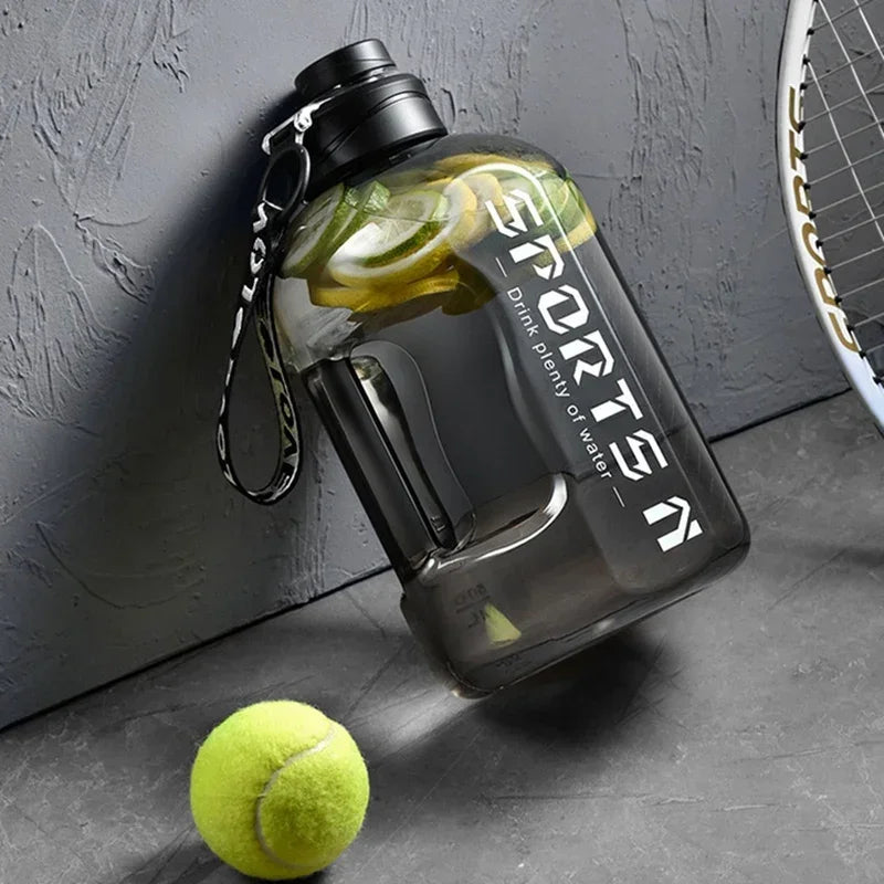 Garrafa de água esportiva de 1,7L/2,7L, copo de ciclismo para academia, garrafa de água portátil de grande capacidade para fitness, acampamento, chaleira de água masculina