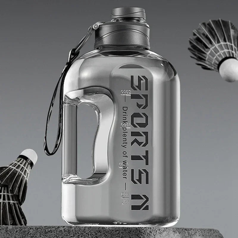 Garrafa de água esportiva de 1,7L/2,7L, copo de ciclismo para academia, garrafa de água portátil de grande capacidade para fitness, acampamento, chaleira de água masculina