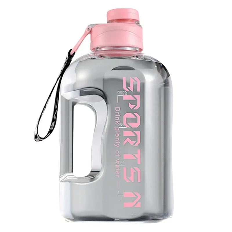 Garrafa de água esportiva de 1,7L/2,7L, copo de ciclismo para academia, garrafa de água portátil de grande capacidade para fitness, acampamento, chaleira de água masculina